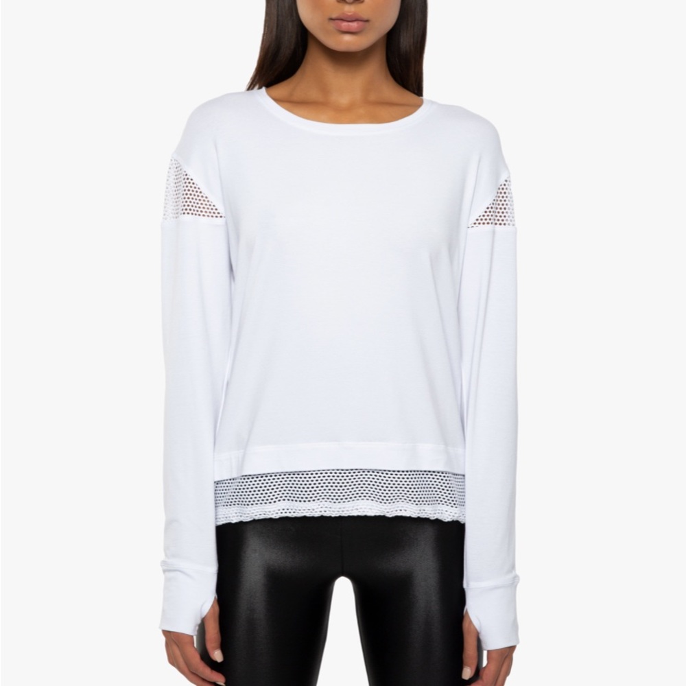 KORAL Pasto Brisa Long Sleeve Top Color-White Size-X-Small NWT